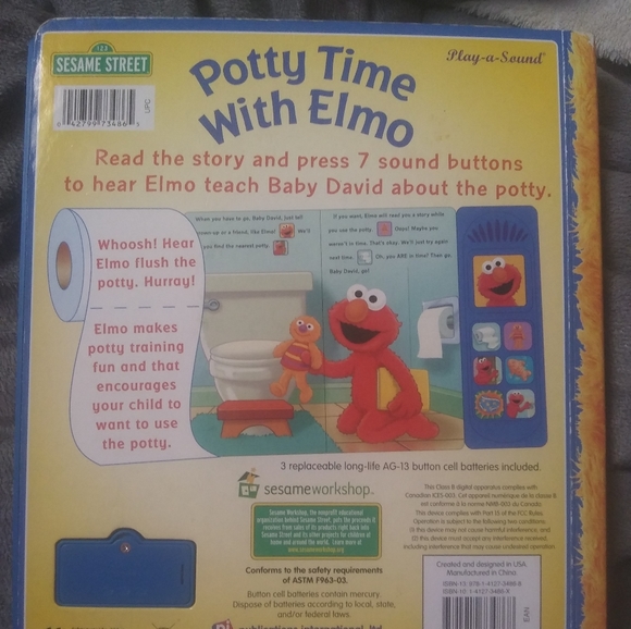 POTTY TIME WITH ELMO" POTTY TRAINING BOOK WITH SOUND - Picture 15 of 16